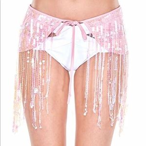 I heart raves pink sequin cover up